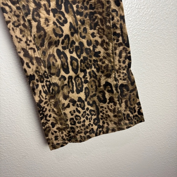 MNML Leopard Vintage Denim Cargo Flare Pants Size 32 - Picture 2 of 10